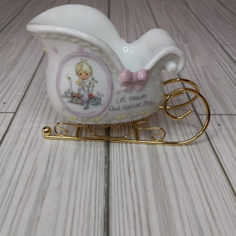 Vintage 1994 Precious Moments "Let Heaven And Nature Sing" Sled